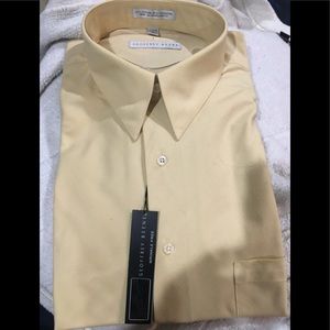 NWT Geoffrey Beene yellow men’s dress shirt